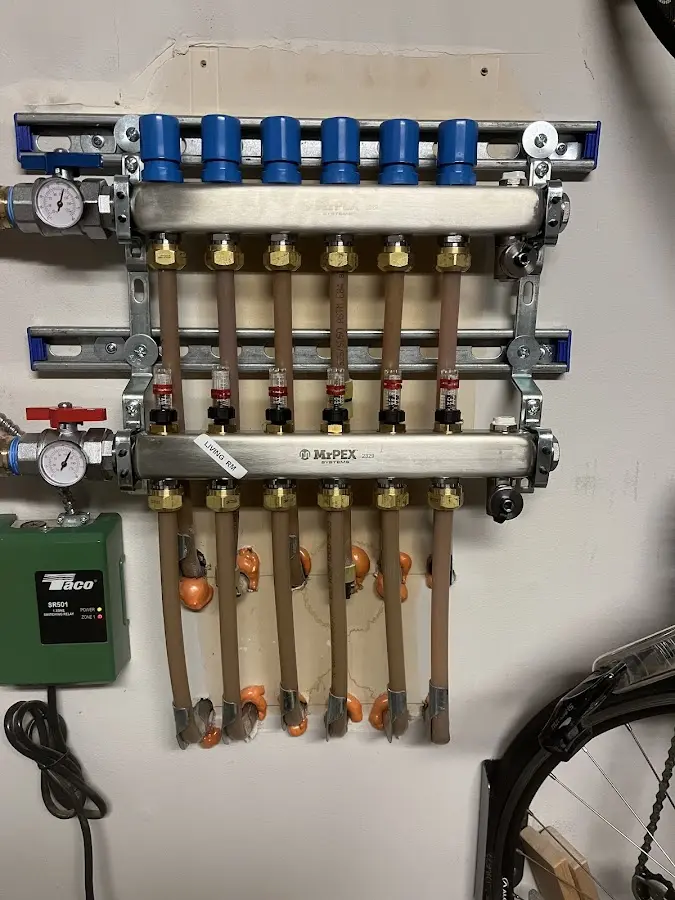 Plumber performing Gas Line Installation at a residential property in Wrightwood